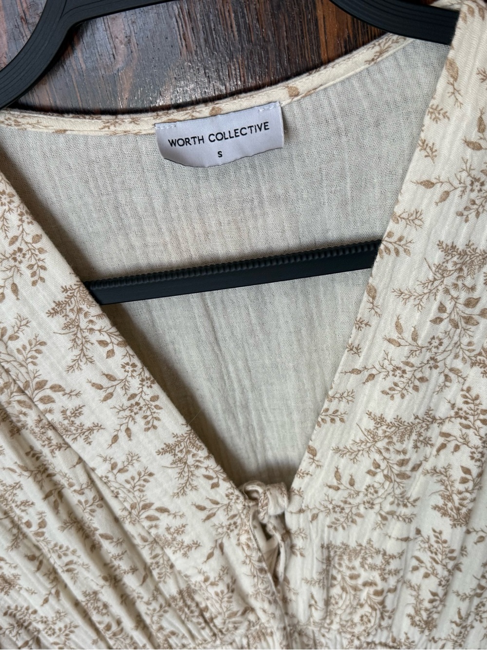 Worth Collective Tan Floral Hunter Dress Small - Picture 4 of 7